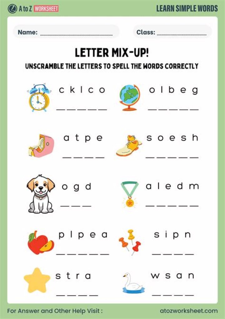 4 Little Letters – Unscramble Words – Space Wolf