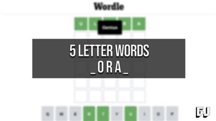 5 letter words with ORA as middle letters