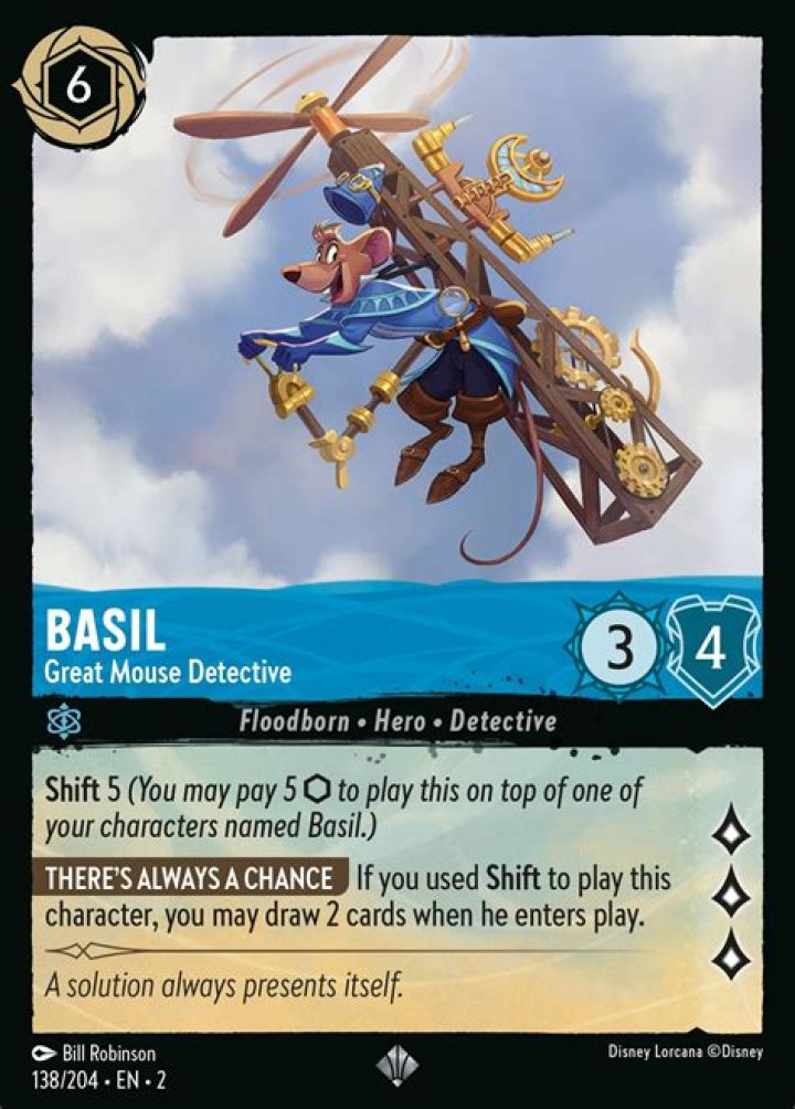 Basil - Great Mouse Detective | Rise of the Floodborn (Cold Foil)