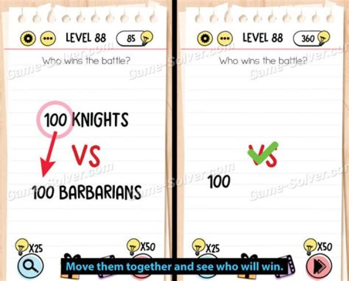 Brain Test Level 88 Answers • Game Solver