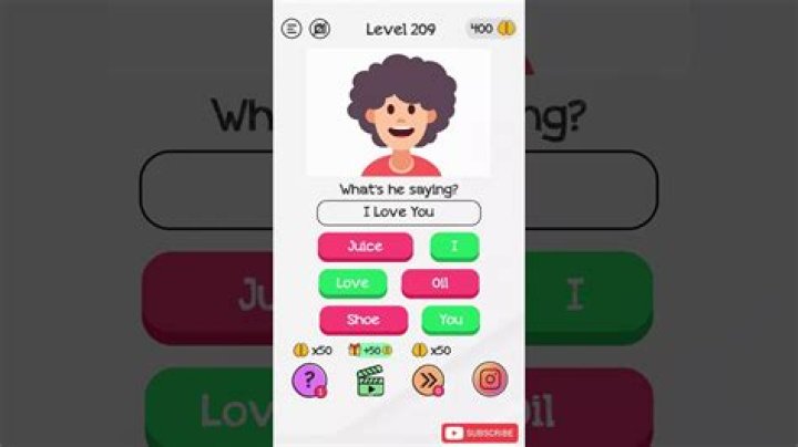 Braindom: Brain Games Test Out – Level 209 What’s He Saying Answer