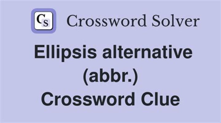 Ellipsis trio crossword clue answer