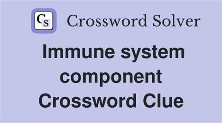 Immune system component crossword clue answer