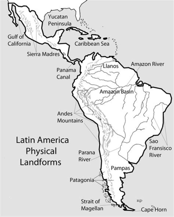 Latin America Physical Map Quiz