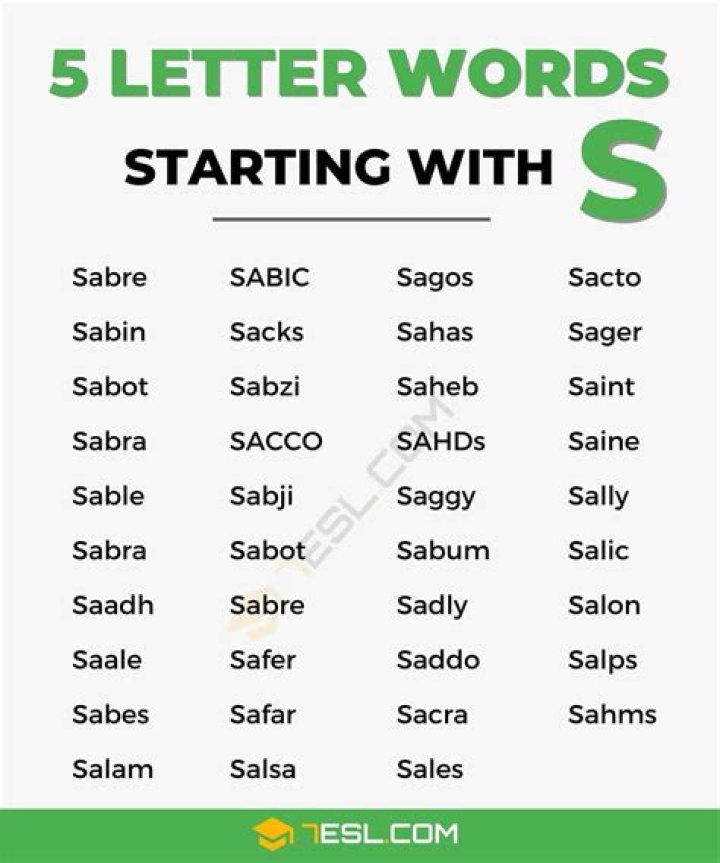 List of 5 Letter Words Starting With 'seg'