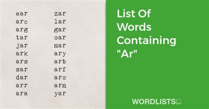 List of Words Containing 'aria'
