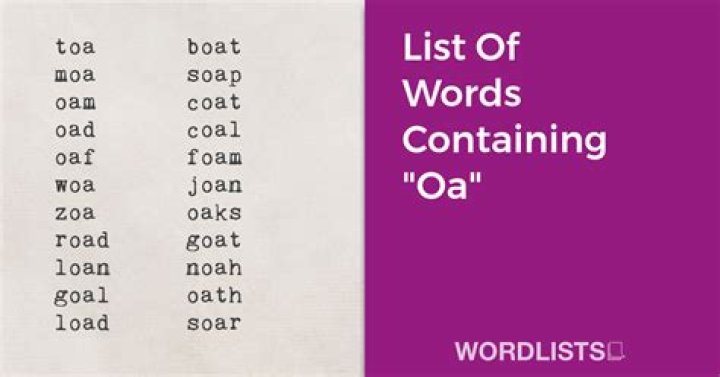 List of Words Containing 'loa'