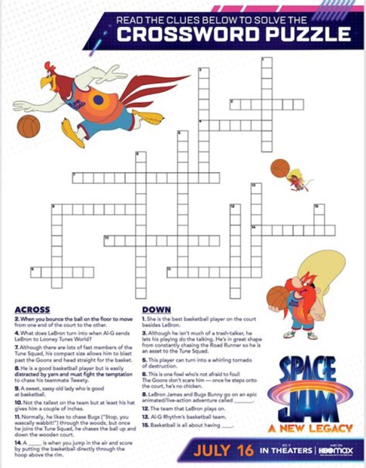 Looney Tunes frame Crossword Clue
