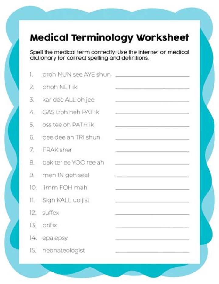 Medical Terminology Matching Game Final Exam
