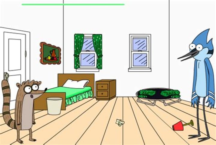 Mordecai And Rigby Cleaning The Room