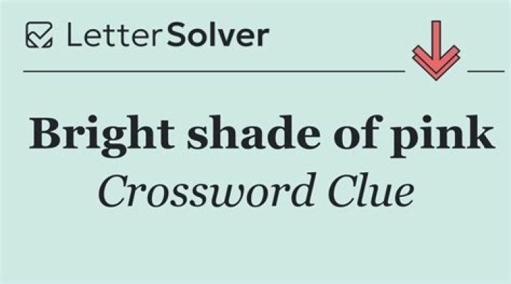 Pink shade Crossword Clue and Answer