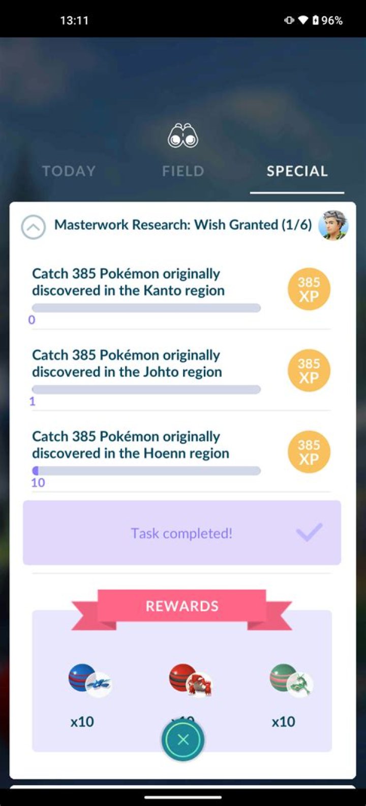 Pokemon Go Jirachi Masterwork Research Wish Granted Ticket and Storyline