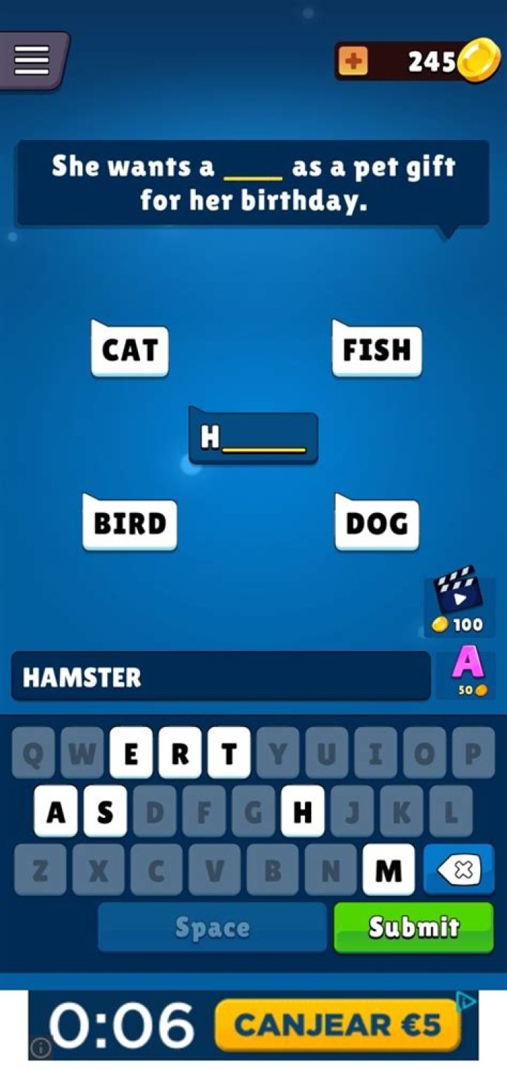 Popular Words Answers
