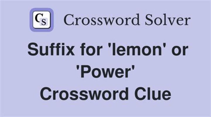 Power suffix Crossword Clue