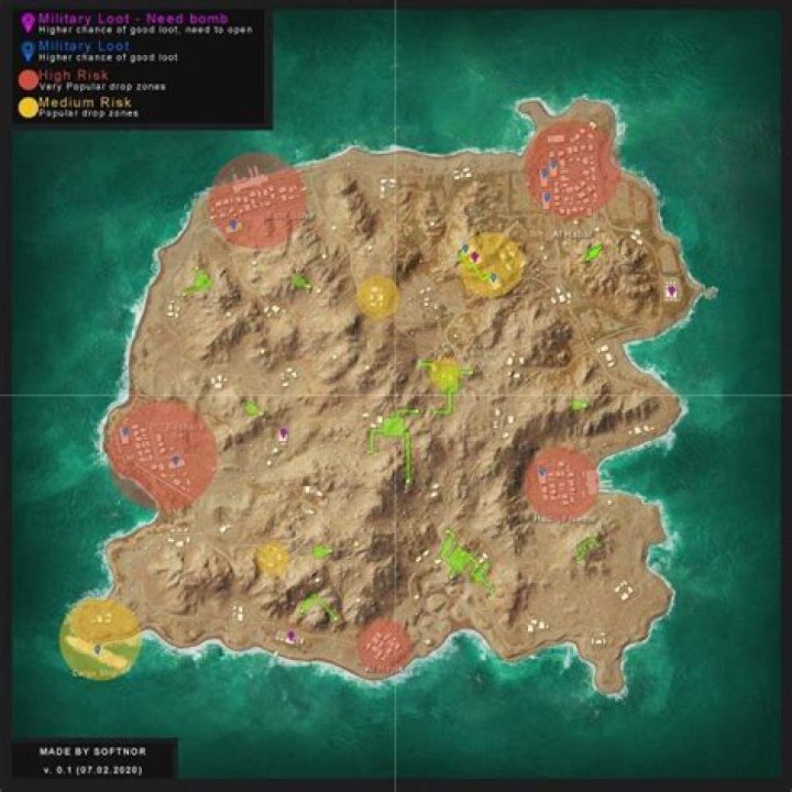 PUBG – Karakin: Complete Loot / Caves Map