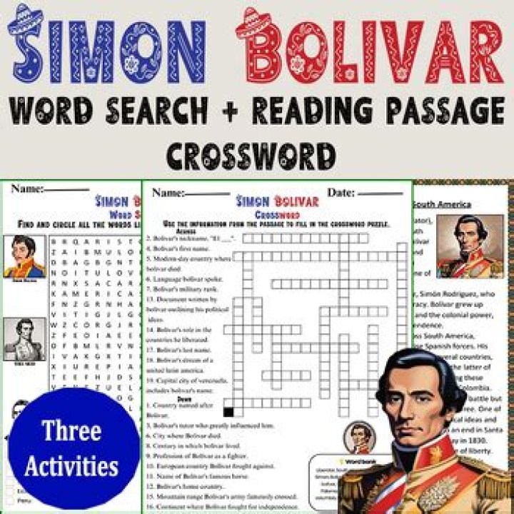 Simón Bolívar’s birthplace crossword clue answer