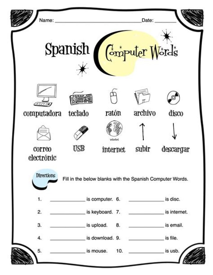 Spanish Technology Vocab Quiz