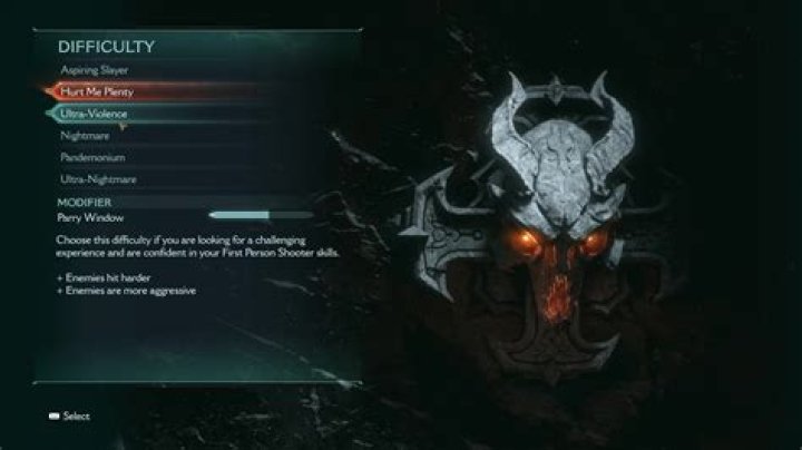 What are the difficulty modes in DOOM Eternal?