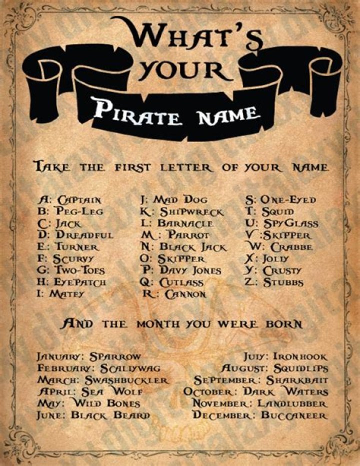 What should I name my pirate ship?