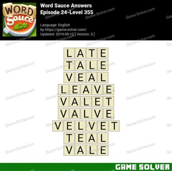 Word Sauce Episode 45-Level 664 Answers • Game Solver