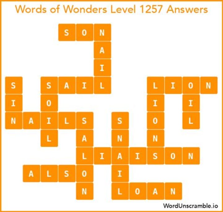 Word Trip Level 1257 Answers