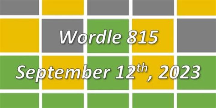 Wordle #815 Hints - September 12 2023