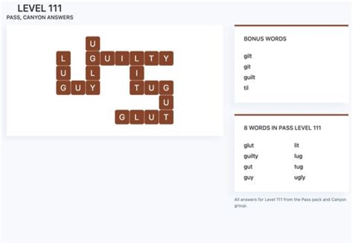 Wordscapes Level 111 Answers