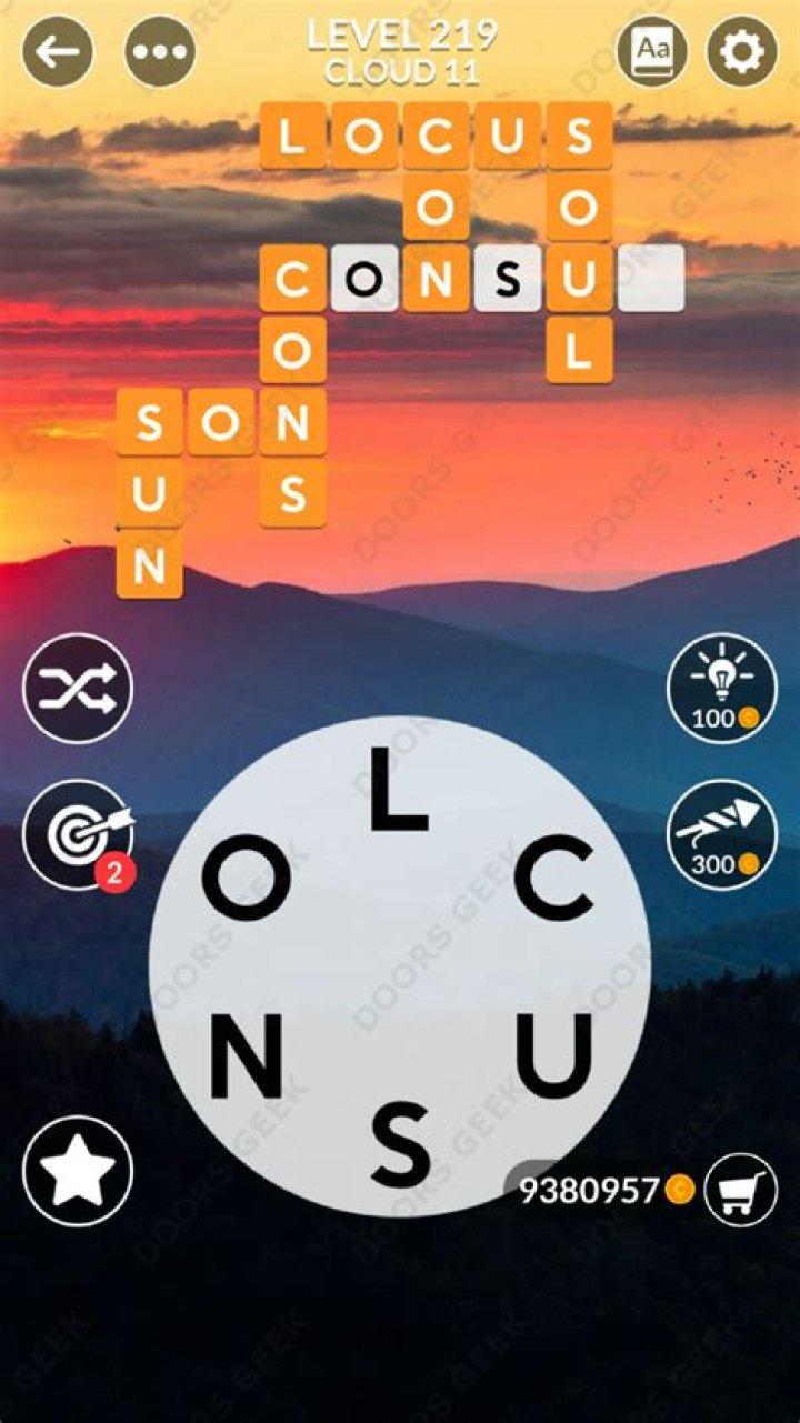 Wordscapes Level 219 Answers