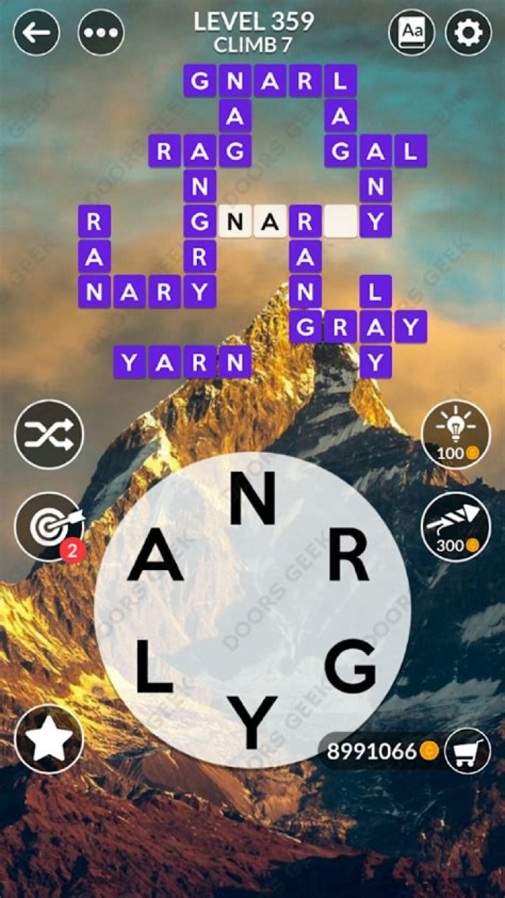 Wordscapes Level 359 Answers