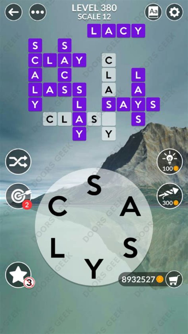 Wordscapes Level 380 Answers