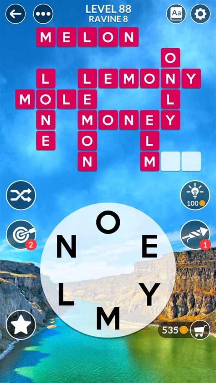Wordscapes level 88 Ravine 8?